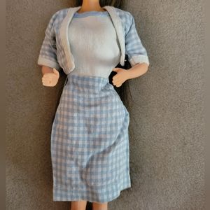 Vintage Barbie dress and jacket set, working snap, torn as shown